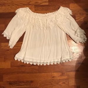 White off the shoulder top